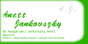 anett jankovszky business card